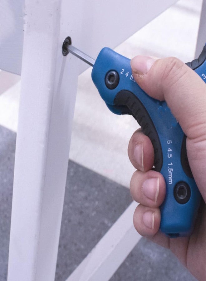 Sulfar Universal Folding Spanner Hand Tools 9 Sizes Folding Trident Torx Allen Hex Key Wrench Set, 170 Mm - Image 3